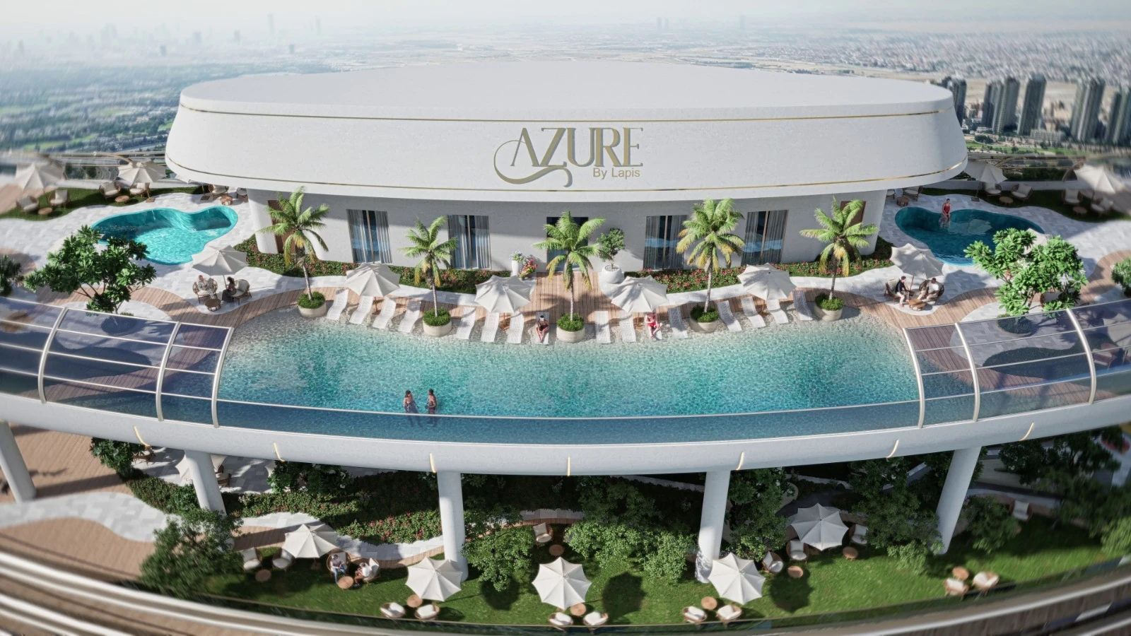 Aerial view of Azure amenities and RAK Central